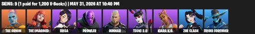 [PC/PSN/XBOX] | 9 skins | The Origin | The Imagined | Erisa | Prowler | Gunnar | Tsuki 2.0 | Kiara K.O. | Zoe Clash | Frigid Foregoer | Omni Sword | Full Access