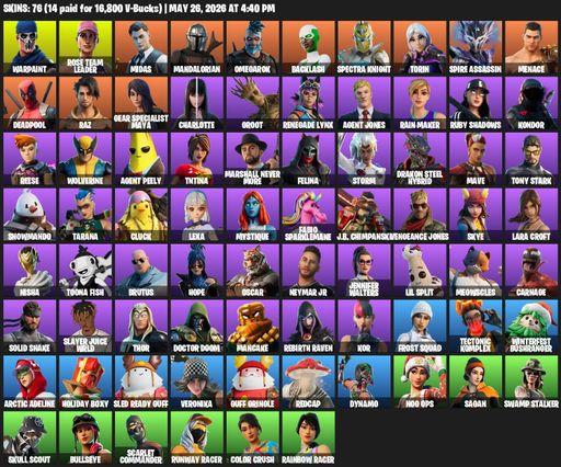 [PC/PSN/XBOX] | 76 skins | OG STW | Lara Croft | Warpaint | Rose Team Leader | Midas | Mandalorian | Omegarok | Backlash | Spectra Knight | Torin | Full Access