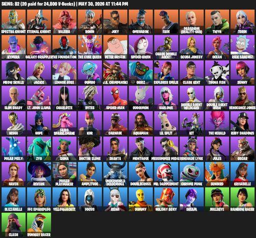 [PC/PSN/XBOX] | 82 skins | Spectra Knight | Eternal Knight | Valeria | Ronin | Joey | Omegarok | Fade | Paradigm (Reality-659) | Twyn | Torin | Kymera | Full Access