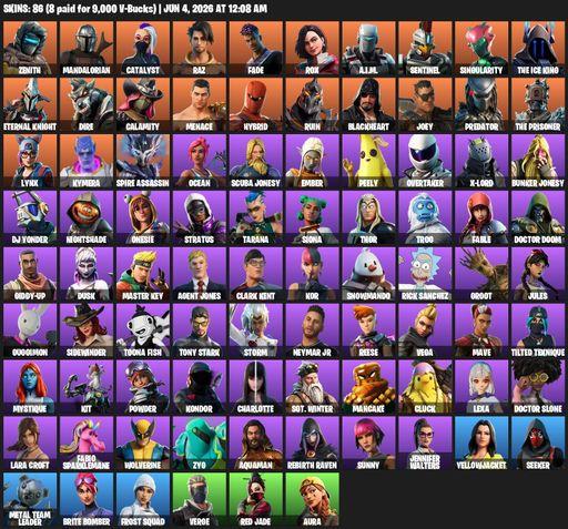 [PC/XBOX] | 86 skins | Lara Croft | Zenith | Mandalorian | Catalyst | Raz | Fade | Rox | A.I.M. | Sentinel | Singularity | The Ice King | Full Access