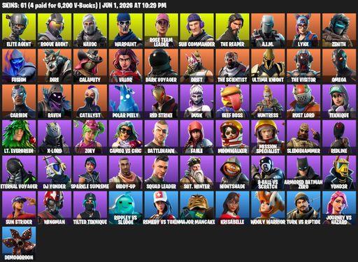 [PC/XBOX] | 61 skins | Take The L | OG STW | The Reaper | Elite Agent | Omega | Mako | Rogue Agent | Havoc | Warpaint | Rose Team Leader | Full Access
