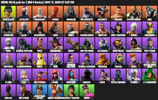 [PC/XBOX] | 56 skins | Leviathan Axe | Reaper Axe | Trailblazer | Catalyst | Ragnarok | Hybrid | Enforcer | The Scientist | Calamity | Menace | Full Access