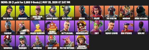 [PC/PSN] | 26 skins | Take The L | OG STW | The Reaper | Elite Agent | Omega | Warpaint | Rose Team Leader | Rogue Agent | Valor | The Visitor | Full Access