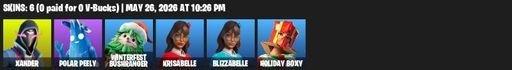 [PC/PSN/XBOX] | 6 skins | Xander | Polar Peely | Winterfest Bushranger | Krisabelle | Blizzabelle | Holiday Boxy | The Destroyer's Destroyer | Full Access