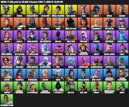 [PC/PSN] | 71 skins | Take The L | IKONIK | Royale Knight | The Reaper | Elite Agent | Blue Squire | Omega | World Warrior | Lynx | Zenith | Carbide | Full Access