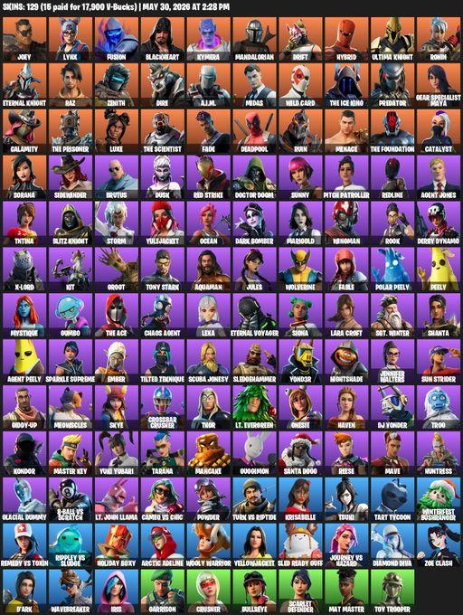 [PC/PSN] | 129 skins | Leviathan Axe | Lara Croft | Joey | Lynx | Fusion | Blackheart | Kymera | Mandalorian | Drift | Hybrid | Ultima Knight | Ronin | Full Access