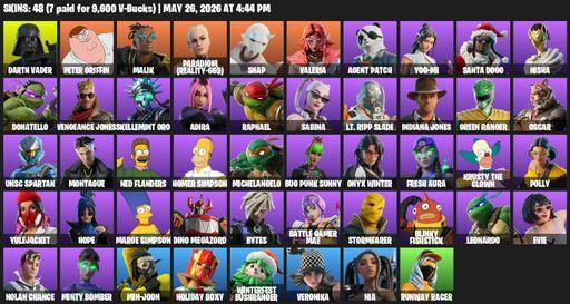 [PC/PSN/XBOX] | 48 skins | Darth Vader | Peter Griffin | Malik | Paradigm (Reality-659) | Snap | Valeria | Agent Patch | Yoo-mi | Santa Dogg | Nisha | Full Access