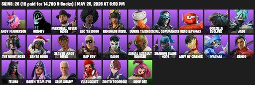 [PC/PSN/XBOX] | 26 skins | Andy Fangerson | Grimey | Marshall Never More | LBC '93 Dogg | Renegade Rebel | Durrr Taisho | Skull Commander | Full Access