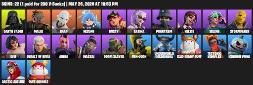 [PC/PSN/XBOX] | 22 skins | Darth Vader | Malik | Snap | Nezumi | Dusty | Sabina | Phantasm | Helsie | Selene | Stormfarer | Evie | Geralt of Rivia | Full Access
