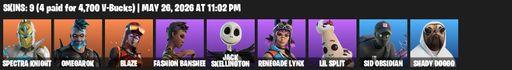 [PC/PSN] | 9 skins | Spectra Knight | Omegarok | Blaze | Fashion Banshee | Jack Skellington | Renegade Lynx | Lil Split | Sid Obsidian | Shady Doggo | Full Access