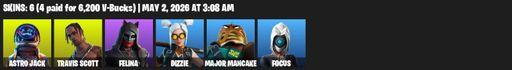 [PC/PSN/XBOX] | 6 skins | Travis Scott | Astro Jack | Felina | Dizzie | Major Mancake | Focus | 7 Rings Smasher | The Grand Olympus | Sweet Clementine | Full Access