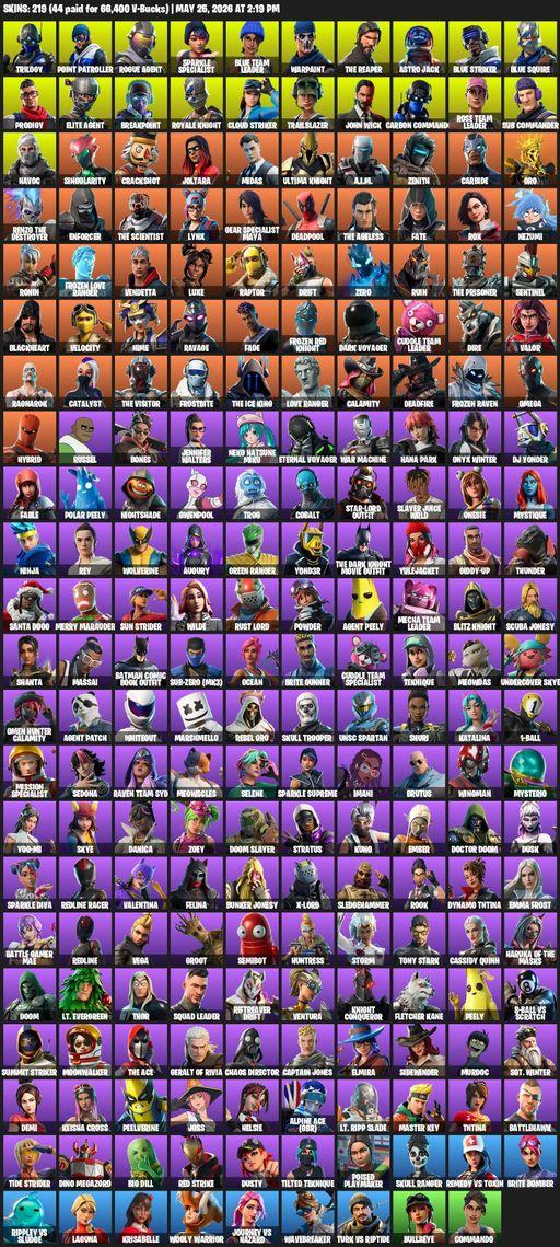 [PC/PSN/XBOX] | 219 skins | Take The L | Floss | OG STW | Sparkle Specialist | Royale Knight | The Reaper | Elite Agent | Blue Squire | Omega | Full Access