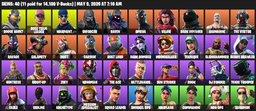 [PC/PSN/XBOX] | 40 skins | Take The L | OG STW | Omega | Rogue Agent | Rose Team Leader | Warpaint | Enforcer | Raven | Valor | Dark Voyager | Full Access