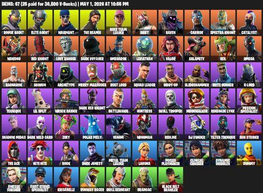 [PC/PSN/XBOX] | 67 skins | Take The L | OG STW | The Reaper | Elite Agent | Omega | Rogue Agent | Warpaint | Rose Team Leader | Drift | Raven | Full Access