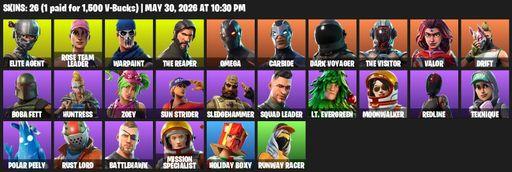 [PC/PSN] | 26 skins | Take The L | OG STW | The Reaper | Elite Agent | Omega | Rose Team Leader | Warpaint | Carbide | Dark Voyager | The Visitor | Full Access