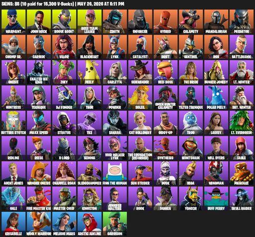 [PC/PSN] | 85 skins | OG STW | Warpaint | John Wick | Rogue Agent | Rose Team Leader | Zenith | Enforcer | Hybrid | Calamity | Mandalorian | Predator | Full Access