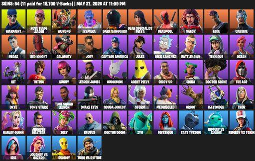 [PC/PSN/XBOX] | 54 skins | 1000 V-bucks | OG STW | Warpaint | Rose Team Leader | Wukong | Kymera | Dark Vanguard | Gear Specialist Maya | Deadpool | Full Access