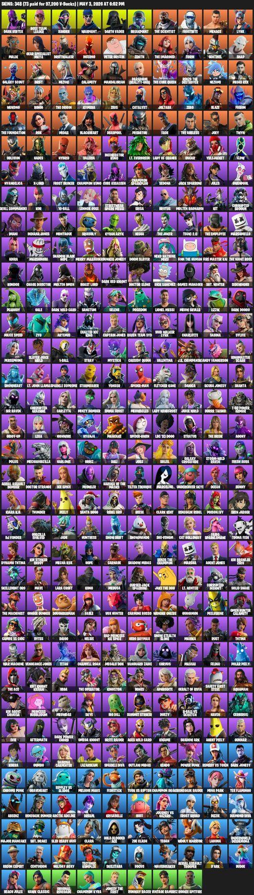 [PC/PSN] | 348 skins | Raider's Revenge | OG STW | Renegade Raider | Aerial Assault Trooper | Lara Croft | Dark Vertex | Rose Team Leader | Xander | Full Access