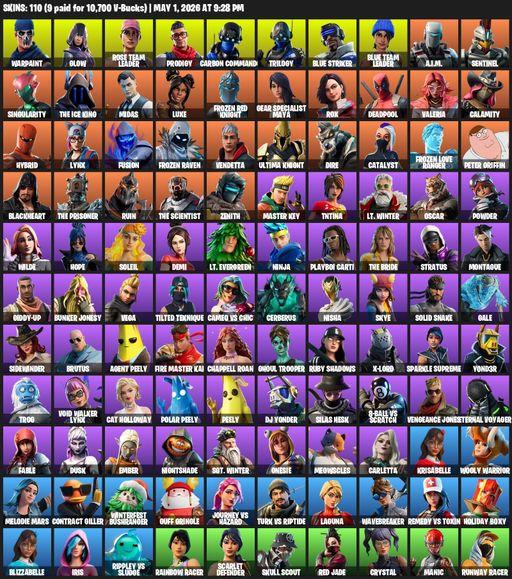 [PC/PSN/XBOX] | 110 skins | 2000 V-bucks | OG STW | Warpaint | Glow | Rose Team Leader | Prodigy | Carbon Commando | Trilogy | Blue Striker | Full Access