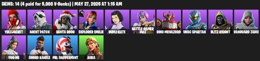 [PC/PSN] | 14 skins | Yulejacket | Agent Patch | Santa Dogg | Explorer Emilie | Dupli-Kate | Battle Gamer Mae | Dino Megazord | UNSC Spartan | Full Access