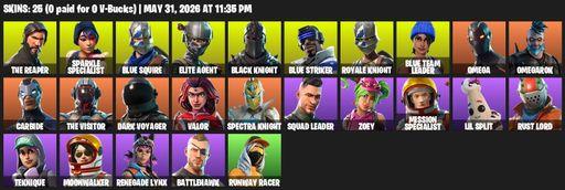 [PC/XBOX] | 25 skins | Floss | Take The L | Black Knight | Sparkle Specialist | Royale Knight | The Reaper | Elite Agent | Blue Squire | Omega | Full Access