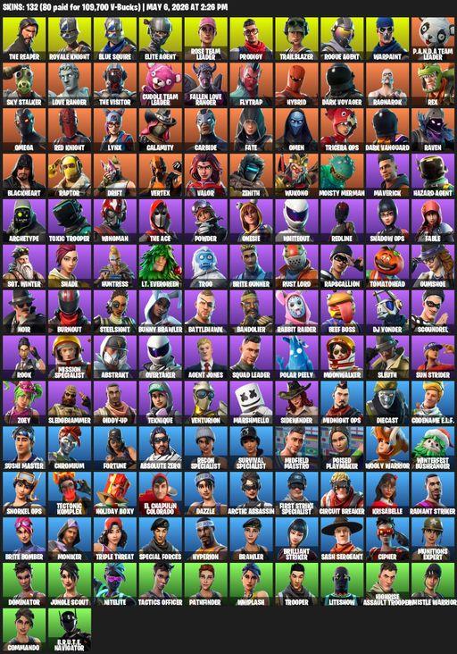 [PC/XBOX] | 132 skins | Merry Mint Axe | Take The L | OG STW | Royale Knight | The Reaper | Elite Agent | Blue Squire | Omega | Rose Team Leader | Full Access