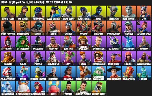 [PC/PSN/XBOX] | 57 skins | Take The L | Travis Scott | The Reaper | Elite Agent | Astro Jack | Cloud Striker | Rogue Agent | Blue Striker | Fixer | Full Access