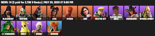 [PC/XBOX] | 14 skins | 650 V-bucks | Blackheart | Sentinel | Ruin | Luxe | Hybrid | Rox | Master Key | Slayer Juice WRLD | Sidewinder | Bunker Jonesy | Full Access