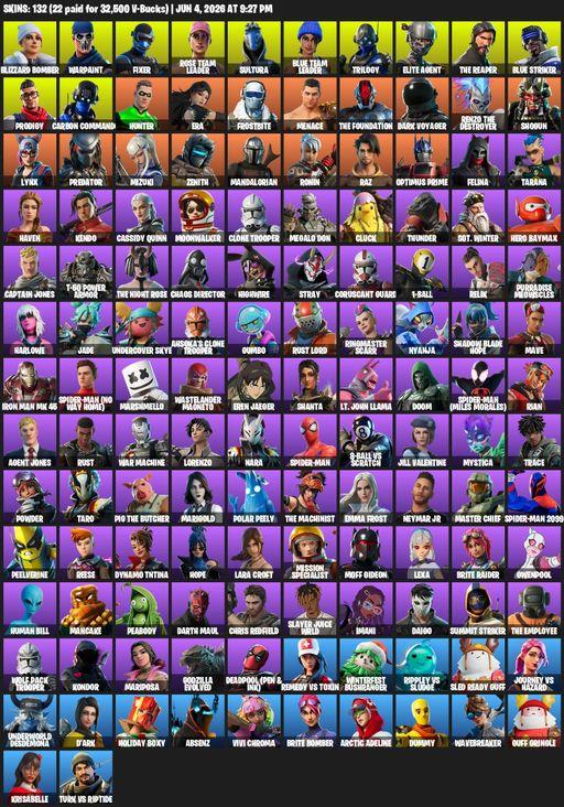 [PC/XBOX] | 132 skins | Take The L | OG STW | The Reaper | Elite Agent | Lara Croft | Blizzard Bomber | Warpaint | Fixer | Rose Team Leader | Sultura | Full Access