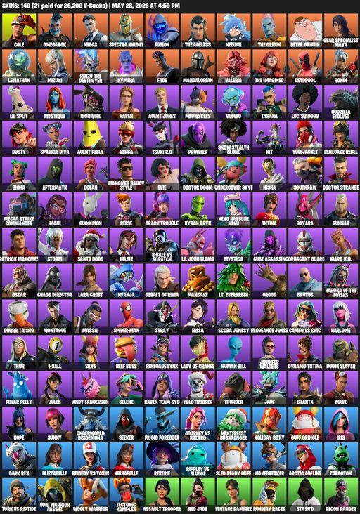 [PC/PSN/XBOX] | 140 skins | Leviathan Axe | Lara Croft | Cole | Omegarok | Midas | Spectra Knight | Fusion | The Ageless | Nezumi | The Origin | Full Access