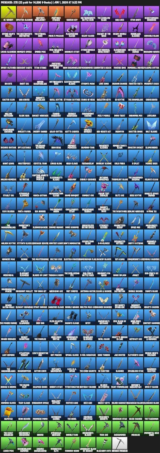 [PC] | 258 skins | Renegade Raider | Peter Griffin | The Ageless | Hades | Renzo the Destroyer | Mizuki | Raven | Kado Thorne | Nezumi | Optimus Prime | Full Access