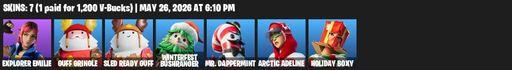 [PC/PSN/XBOX] | 7 skins | Explorer Emilie | Guff Gringle | Sled Ready Guff | Winterfest Bushranger | Mr. Dappermint | Arctic Adeline | Holiday Boxy | Full Access