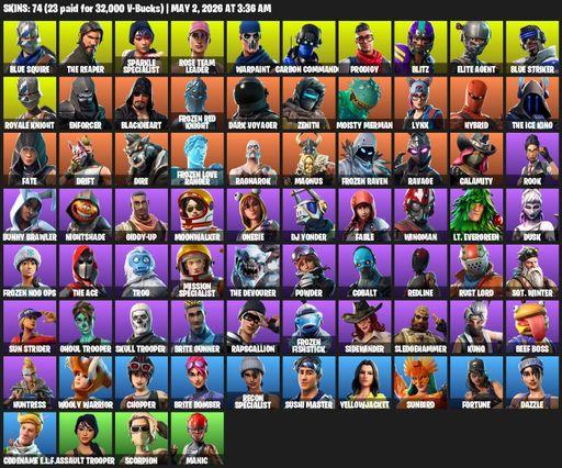 [PC/PSN/XBOX] | 74 skins | Floss | Take The L | OG STW | Sparkle Specialist | Royale Knight | The Reaper | Elite Agent | Blue Squire | Full Access