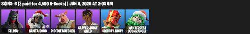 [PC/PSN] | 6 skins | Felina | Santa Dogg | Pig the Butcher | Slayer Juice WRLD | Holiday Boxy | Winterfest Bushranger | Outlaw's Whipknives | Full Access