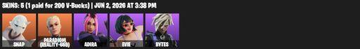 [PC/PSN/XBOX] | 5 skins | Snap | Paradigm (Reality-659) | Adira | Evie | Bytes | Dragon Rune Lance | Pairing Blades | Lunar Defender | Full Access