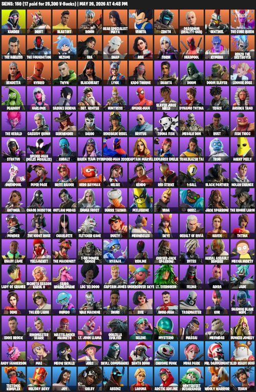 [PC] | 150 skins | Xander | Drift | Blastoff | Ronin | Gear Specialist Maya | Vegeta | Zenith | Paradigm (Reality-659) | Sentinel | The Cube Queen | Full Access