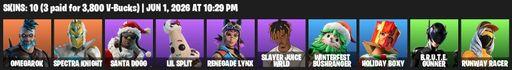 [PC/XBOX] | 10 skins | Omegarok | Spectra Knight | Santa Dogg | Lil Split | Renegade Lynx | Slayer Juice WRLD | Winterfest Bushranger | Holiday Boxy | Full Access