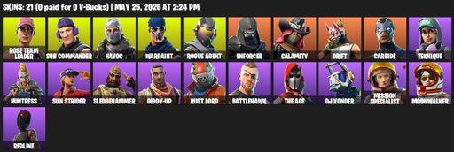 [PC/PSN/XBOX] | 21 skins | Take The L | OG STW | Rose Team Leader | Sub Commander | Havoc | Warpaint | Rogue Agent | Enforcer | Calamity | Drift | Full Access