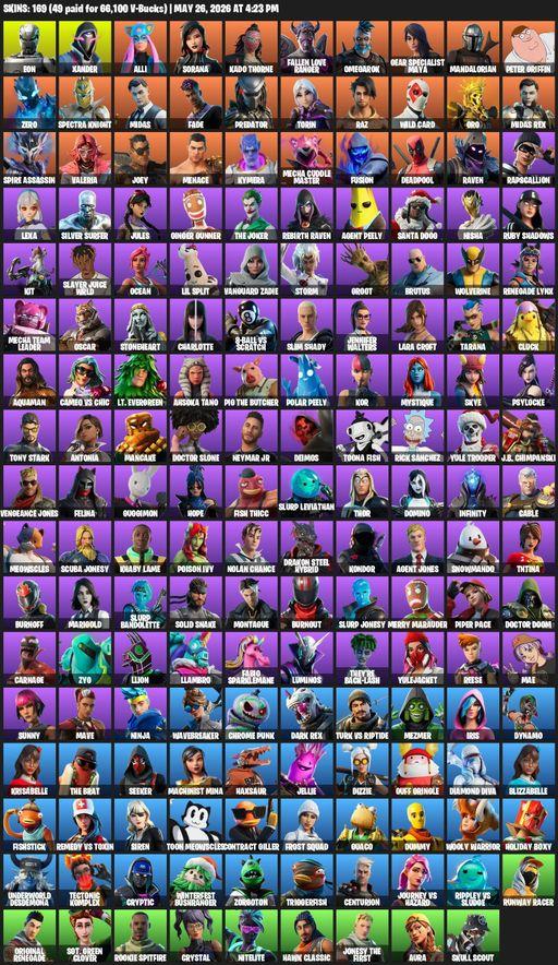 [PC/PSN/XBOX] | 169 skins | Lara Croft | Eon | Xander | Alli | Sorana | Kado Thorne | Fallen Love Ranger | Omegarok | Gear Specialist Maya | Full Access