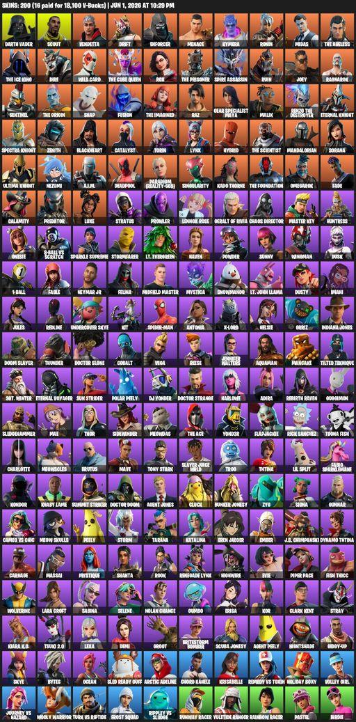 [PC/PSN] | 200 skins | Lara Croft | Darth Vader | Scout | Vendetta | Drift | Enforcer | Menace | Kymera | Ronin | Midas | The Ageless | The Ice King | Full Access