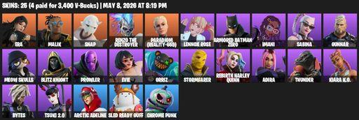 [PC/PSN] | 25 skins | Era | Malik | Snap | Renzo the Destroyer | Paradigm (Reality-659) | Lennox Rose | Armored Batman Zero | Imani | Sabina | Gunnar | Full Access