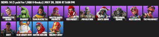 [PC/XBOX] | 14 skins | Ringmaster Scarr | Peabody | Trailblazer Tai | Wastelander Magneto | Yulejacket | Megalo Don | Santa Dogg | T-60 Power Armor | Full Access