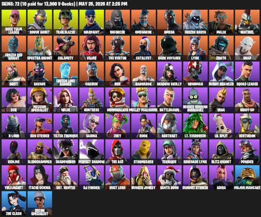 [PC/PSN] | 72 skins | Take The L | OG STW | Omega | Mako | Rose Team Leader | Rogue Agent | Trailblazer | Warpaint | Enforcer | Omegarok | Full Access