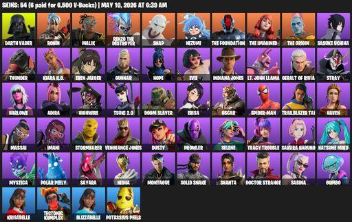[PC/PSN/XBOX] | 54 skins | Darth Vader | Ronin | Malik | Renzo the Destroyer | Snap | Nezumi | The Foundation | The Imagined | The Origin | Full Access