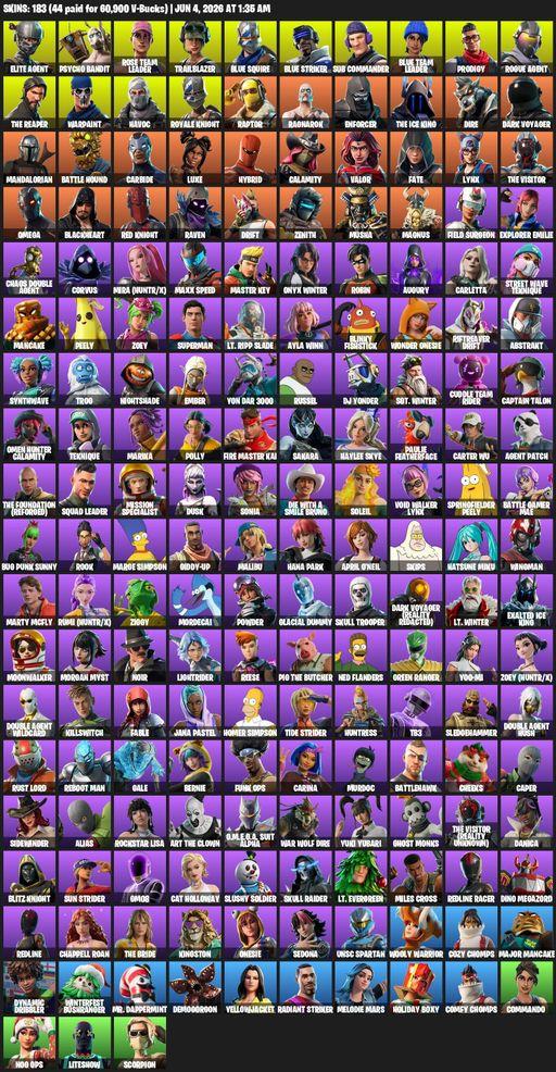 [PC/PSN] | 183 skins | 2200 V-bucks | Take The L | Floss | OG STW | Royale Knight | The Reaper | Elite Agent | Blue Squire | Omega | Psycho Bandit | Full Access