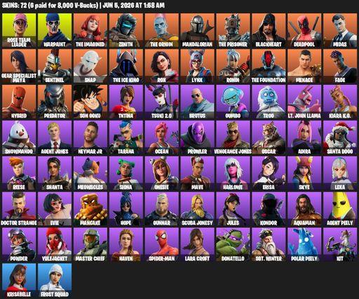 [PC/PSN/XBOX] | 72 skins | OG STW | Lara Croft | Rose Team Leader | Warpaint | The Imagined | Zenith | The Origin | Mandalorian | The Prisoner | Full Access