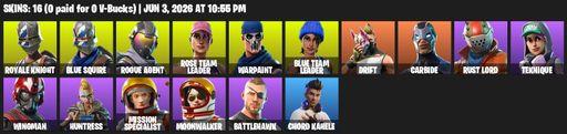 [PC/PSN/XBOX] | 16 skins | 1600 V-bucks | Take The L | OG STW | Royale Knight | Blue Squire | Mako | Rogue Agent | Rose Team Leader | Warpaint | Full Access