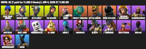 [PC/PSN/XBOX] | 22 skins | Take The L | The Reaper | Elite Agent | Blue Team Leader | Rogue Agent | Drift | Moisty Merman | Battle Hound | Full Access