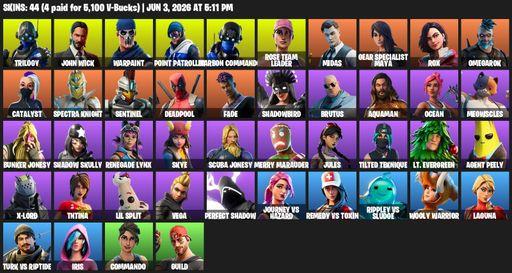 [PC] | 44 skins | OG STW | Reaper Axe | Trilogy | John Wick | Warpaint | Point Patroller | Carbon Commando | Rose Team Leader | Midas | Full Access
