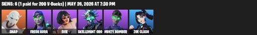 [PC/PSN/XBOX] | 6 skins | Snap | Fresh Aura | Evie | Skellemint Oro | Minty Bomber | Zoe Clash | Triple Mint Scepter | Pairing Blades | Full Access